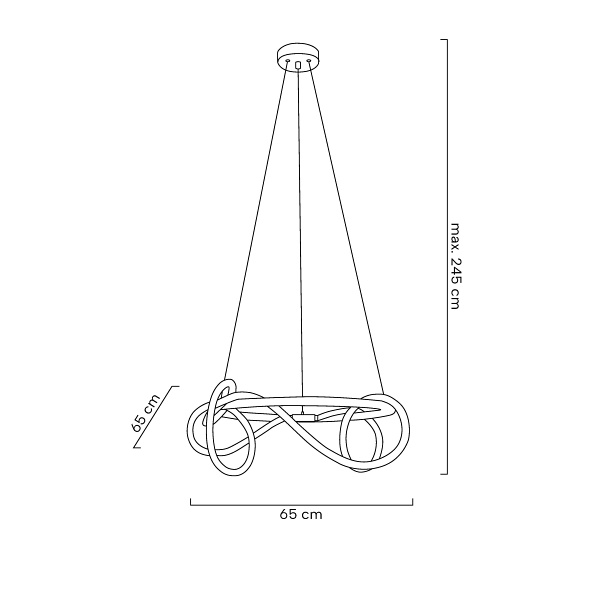 Lampa wisząca SERPIENTE 60 czarna - Moosee